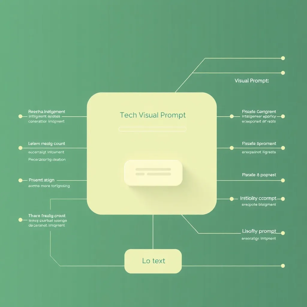 A technical diagram showing visual prompt structure, clean l